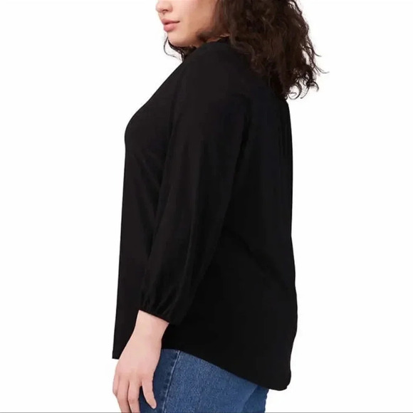 Two by Vince Camuto Ladies' V-Neck Top Small Black - Picture 5 of 8